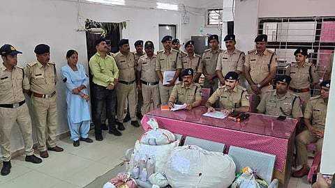 Police seize fake liquor, empty bottles, labels and packaging materials in Sagar