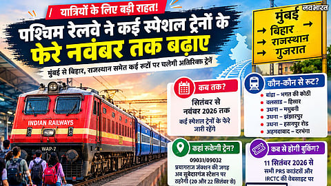 Western Railway Special Trains Extended Till November