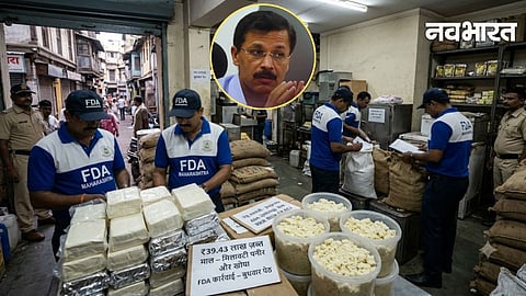 Officials examining adulterated paneer and khoya seized by the FDA