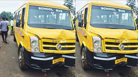 amravati school bus accident bodna turning children injured