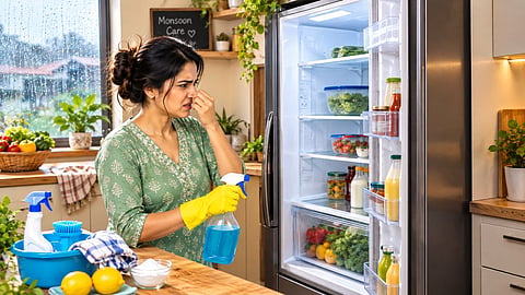 Monsoon fridge cleaning bad smell remove tips