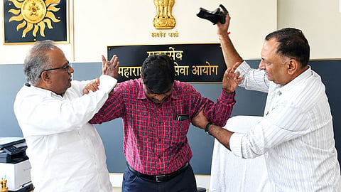 MPSC Staff Protest Secretary Mahendra Harpalkar