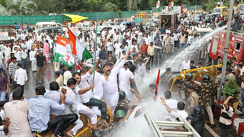 Youth Congress protest in Sagar