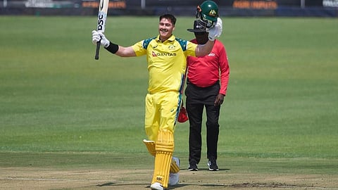 Matthew Renshaw's maiden ODI century; Australia beat Zimbabwe by 59 runs.