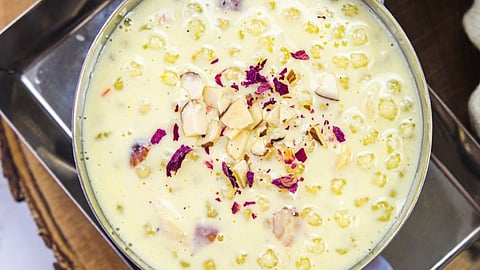 Sabudana rasmalai recipe easy vrat sweet with milk saffron dry fruits rrs05