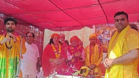 Shri Krishna Janmabhoomi Silver Stone Pujan Held in Faridabad