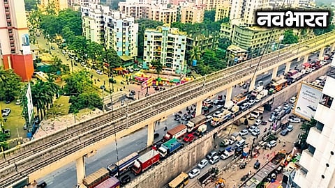 Kasarvadavali flyover in Thane closed: Questions raised about quality after a piece of a pillar broke off