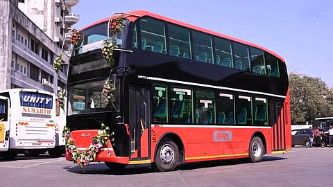 Meerut Noida AC Double Decker Electric Bus Service Begins
