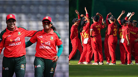 Bangladesh-China match called off due to rain; both teams awarded one point each.