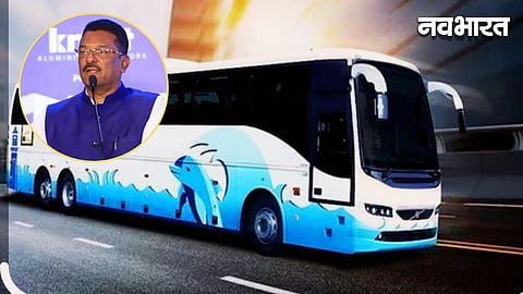 Maharashtra ST Corporation's new air-conditioned Volvo bus and passenger amenities.