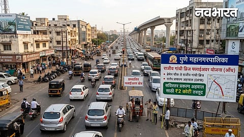 Route of the proposed flyover from Bremen Chowk to Rajiv Gandhi Bridge