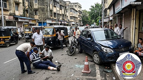 Khar Road Accident Speeding Car Hits Woman Policeman