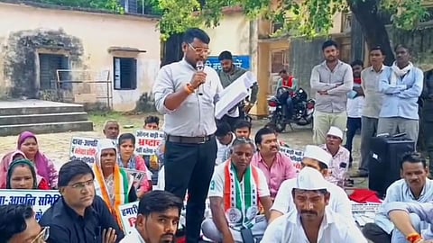 Datia Congress Protest