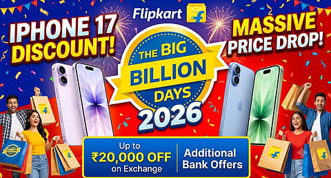 Save up to ₹20,000 on the iPhone 17 during the Flipkart Big Billion Days 2026