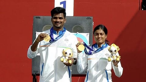 asian games archery compound mixed gold medal