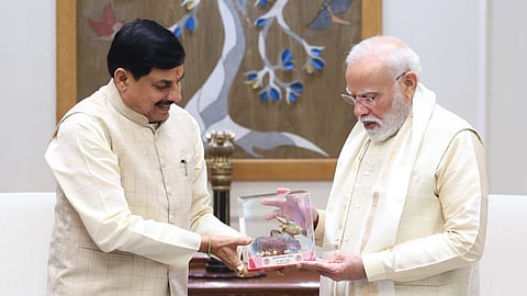 Madhya Pradesh CM Mohan Yadav meeting Prime Minister Narendra Modi in New Delhi