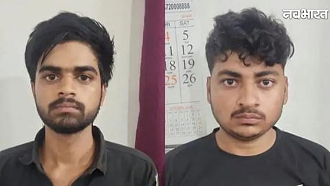 Police taking two accused in the Chotu alias Deepak Rajawat murder case