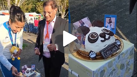 asian games gold winner lovlina birthday video viral