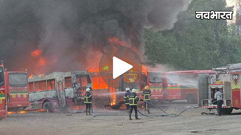 mumbai sion anik depot best bus fire incident video