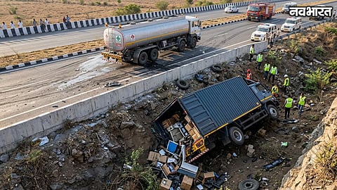 Samruddhi Expressway Tanker Hits Eicher Abdimandi Accident