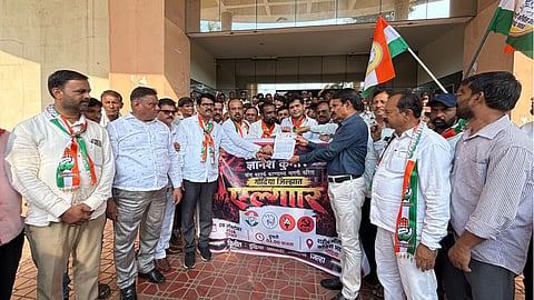 gondia india alliance protest against sir election commission