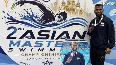 Ujjain swimmer Arjun Singh Solanki won a bronze medal