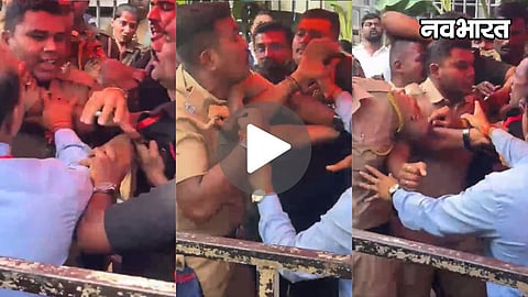 tuljabhavani temple police beats security guards video dharashiv