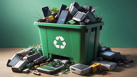International e waste day old mobile charger laptop recycling.