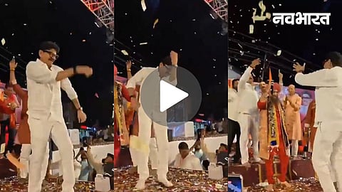 jalna bjp leader kailas gorantyal dancing currency shower viral video drought