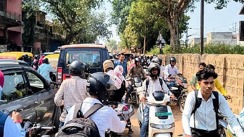 90-day closure; demolition plans falter on day one, leading to traffic gridlock on the Arjun Nagar-Barakhamba route.