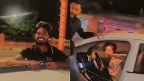 Jhansi Viral Video: Youths Perform Dangerous Stunts in Moving Cars