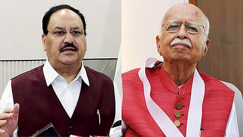 jp nadda met lk advani