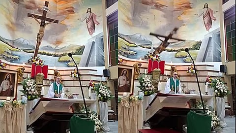 Priest Dies After Cross Falls Image