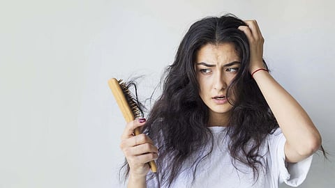 Hair fall treatment tests before supplements.