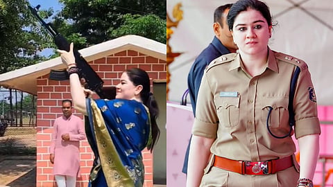 Viral IPS Ankita Sharma Dussehra AK-47 Firing