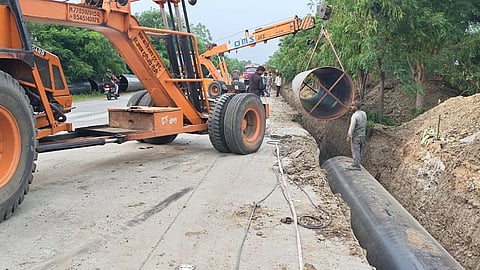 amravati water supply project new pipeline 60 percent work