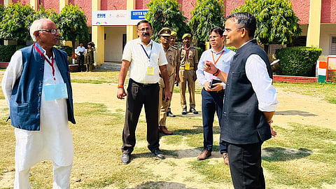 Varanasi DM Polling Stations Inspection