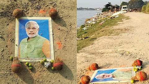 PM Modi Photo Found Near Mau Cremation Ground, Police Register Case