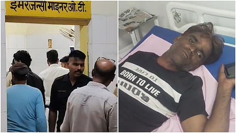 government-issued pistol fired Worker injured