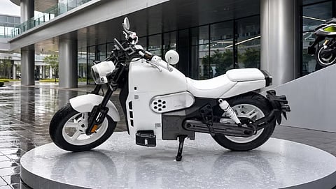 Chery new electric bike features a battery that can be charged using petrol Grow C3