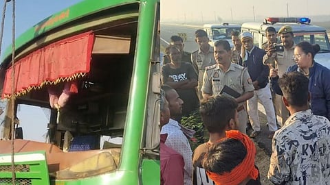 Sambhal Ganga Expressway Accident: Double-Decker Bus Overturns, Over 20 Passengers Injured