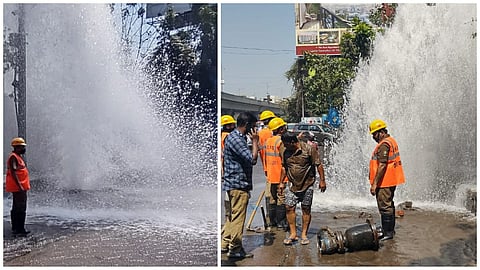 Water supply of Mira-Bhayander Municipal Corporation Pipeline valve broken, millions of liters of water wasted