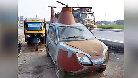desi-jugaad bihars-bagaha-guddu-sharma-turn-tata-nano-into-a-helicopter