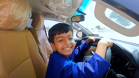 Viral Video 8-year-old-pakistani-kid-drives-toyota-fortuner-on-road