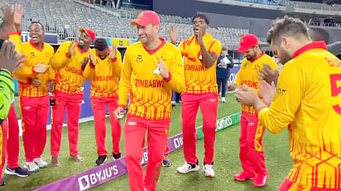 T20 World Cup 2022 ZIM vs PAK Zimbabwe team danced after defeating Pakistan by one run watch video