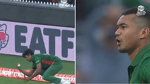 T20 World Cup 2022 IND vs BAN Bangladeshi bowler raged on his own player after dropping the catch, abused him in Live Match