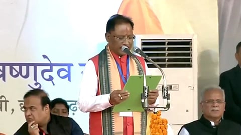 BJP leader Vishnu Deo Sai takes oath as the Chief Minister of Chhattisgarh