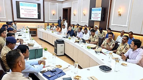 MP-Maharashtra Police Meeting