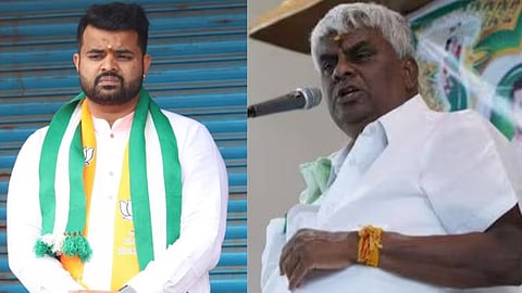 JDS leader Prajwal Revanna and HD Revanna