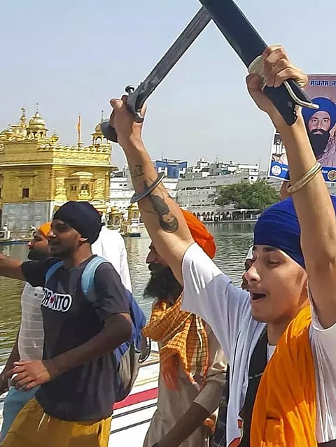 Khalistan nare In Golden Temple